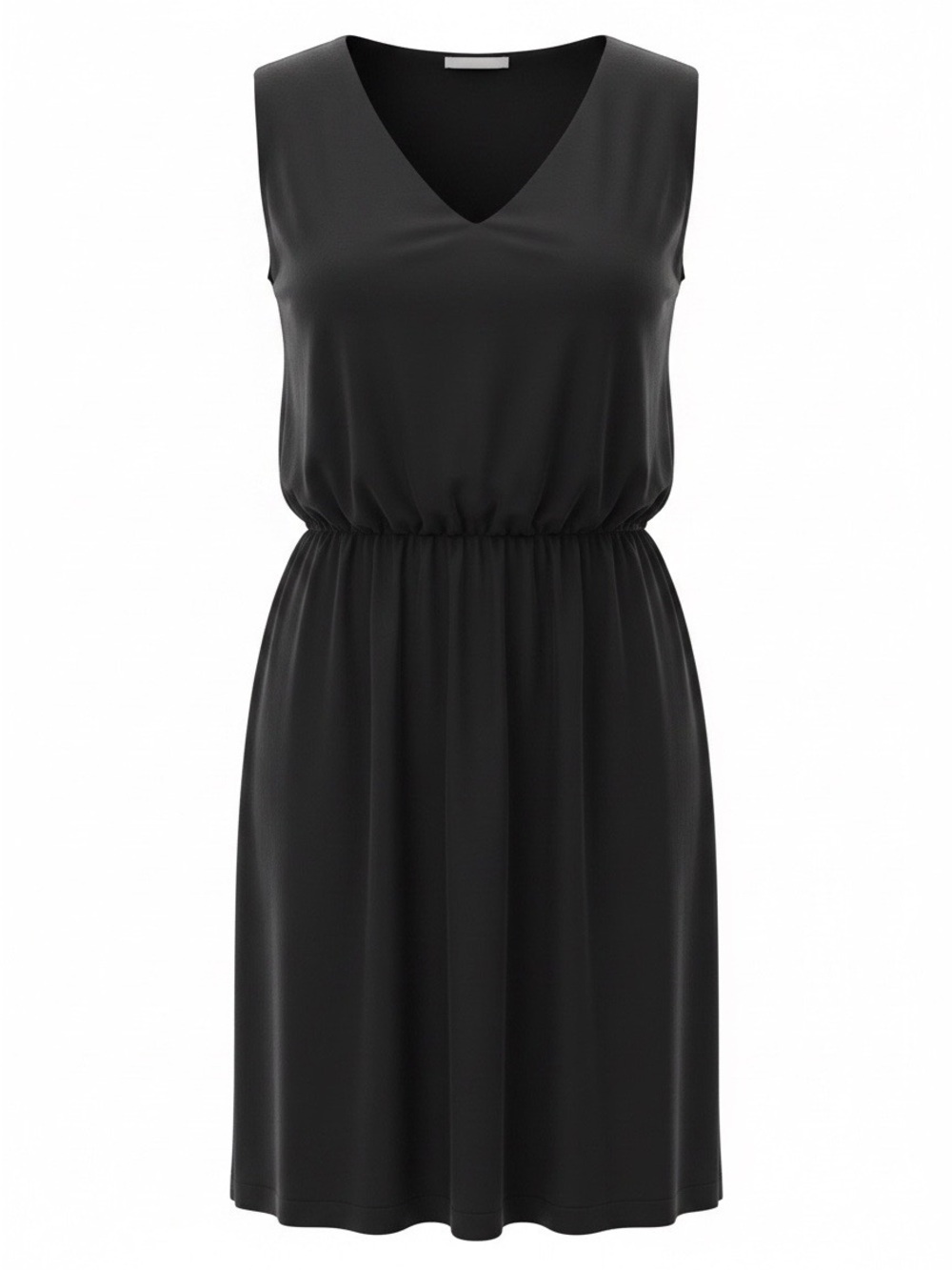 Banana Republic Black V-Neck Sleeveless Midi Dress size 4-cruise-beach-nightlife
